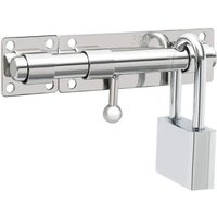 Außentürschloss mit Vorhängeschlossloch, Edelstahl-Chrom-Finish von QIEDIE