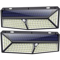 Outdoor Solarleuchte,[The Most Bright 288 LEDs - 2500 Lumen] Wasserdichtes Licht Solarbeleuchtung mit Bewegungsmelder Kabellose von QIEDIE