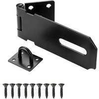 Gotrays - 1 Stück Edelstahl-Vorhängeschloss-Überfalle, Türschloss-Überfalle und Klammer-Set, Sicherheits-Überfalle, Vorhängeschloss, Klammer, von GOTRAYS