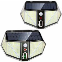 2er-Pack Solar-LED-Außenleuchten mit menschlichem Induktions-Bewegungssensor für Gartengarage, wasserdichte Lithiumbatterie von QIEDIE