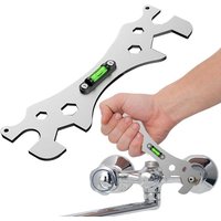 Duschschlüssel-Werkzeug ,Spezielle Selbstnivellierende Gebogene Winkelschlüssel,Rollgabelschlüssel,tragbarer Badezimmer-Reparaturschlüssel Für von QIEDIE