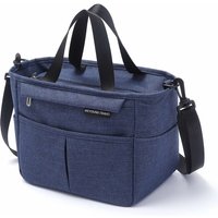 Lunchkorb, Isolierte Lunchtasche,Mini Isotherm & Waterproof Lunch Bag,Tragbare Isotherme Lunchtasche, Lunch Bag Für Picknick/Schule/Büro (Blau) von QIEDIE