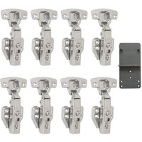 Gotrays - Soft-Close-Scharniere vorne 110° 35 mm mit hydraulischem Dämpfer für Küchenschranktüren, automatisches Scharnier, integrierte Dämpfung, 8 von GOTRAYS