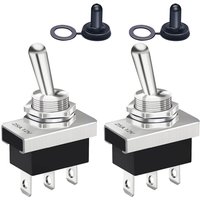 Gotrays - Stück Wippschalter 12V 25A spdt on-on 3Pin 2 Positionen mit wasserdichter Auto-Upgrade-Abdeckkappe KN3D-102 Gotrays - Stück Wippschalter 12V 25A spdt on-on 3Pin 2 Positionen mit wasserdichter Auto-Upgrade-Abdeckkappe KN3D-102 von GOTRAYS