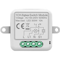 Qiedie - Tuya Smart Switch ZigBee Fernschaltermodul unsichtbarer Schalter Zero Fire versteckter Schalter Timer, ZigBee Zero Fire 1 Weg von QIEDIE