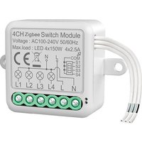 Tuya Smart Switch ZigBee-Fernschaltermodul unsichtbarer Schalter Zero Fire versteckter Schalter-Timer – ZigBee Zero Fire 4-Wege von QIEDIE