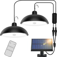 Solarleuchte für den Außenbereich, 78 LEDs, 4 Modi mit Sensor, Fernbedienung, 360° verstellbares Solarpanel, 3 Helligkeitsstufen, wasserdicht IP65 von QIEDIE