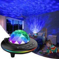Qiedie - Sternprojektor, Galaxieprojektor, LED-Nachtlicht, Nachtlichtprojektor mit Fernbedienung, 360-Grad-Drehung, für Kinder (ohne Lautsprecher) von QIEDIE