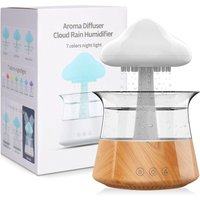 Qiedie - Wolkenbefeuchter, Diffusor für ätherische Öle mit 7 farbigen LED-Lichtern, Nano-Nebeldiffusor und Luftbefeuchter für große Räume, von QIEDIE