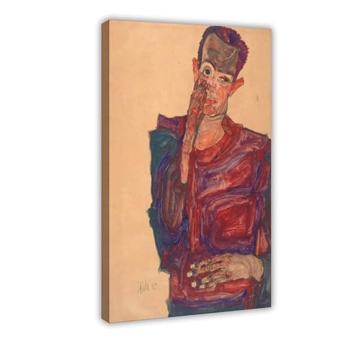QIENAZIO Egon Schiele – Selbstporträt mit hängenden Augenlidern auf Leinwand, Wandkunst, Poster und Drucke, ästhetische Raumdekoration, 60 x 90 cm QIENAZIO Egon Schiele – Selbstporträt mit hängenden Augenlidern auf Leinwand, Wandkunst, Poster und Drucke, ästhetische Raumdekoration, 60 x 90 cm von QIENAZIO