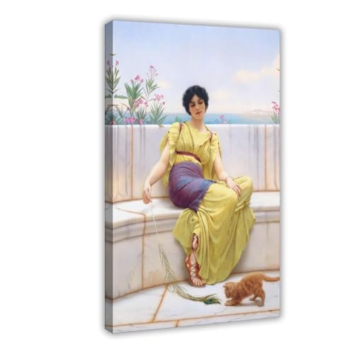 QIENAZIO John William Godward – Leerlauf-Leinwandkunst, Poster und Drucke, ästhetische Raumdekoration, für Schlafzimmer, Büro, 60 x 90 cm QIENAZIO John William Godward – Leerlauf-Leinwandkunst, Poster und Drucke, ästhetische Raumdekoration, für Schlafzimmer, Büro, 60 x 90 cm von QIENAZIO