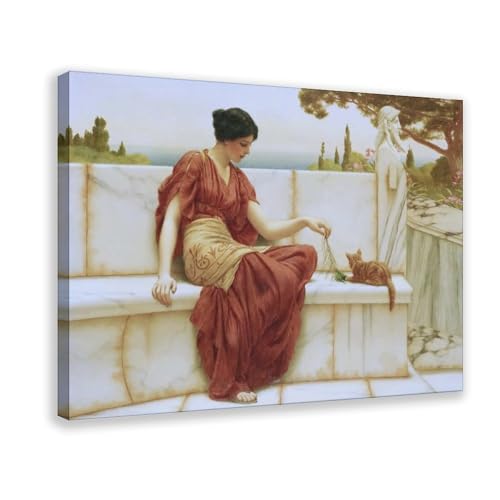 QIENAZIO John William Godward – das beliebteste moderne Leinwand-Poster, Wandkunst, Dekordruck, Gemälde, Wohnzimmer, Schlafzimmer, 50 x 75 cm QIENAZIO John William Godward – das beliebteste moderne Leinwand-Poster, Wandkunst, Dekordruck, Gemälde, Wohnzimmer, Schlafzimmer, 50 x 75 cm von QIENAZIO