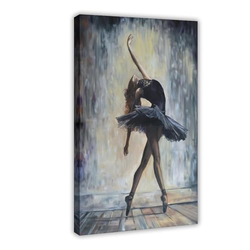 QIENAZIO Leinwand-Poster, Motiv: Ballerina, Tanzen, Zeichnen, Wandkunst, Schlafzimmer, Büro, Küche, Dekoration, Geschenke, 60 x 90 cm QIENAZIO Leinwand-Poster, Motiv: Ballerina, Tanzen, Zeichnen, Wandkunst, Schlafzimmer, Büro, Küche, Dekoration, Geschenke, 60 x 90 cm von QIENAZIO