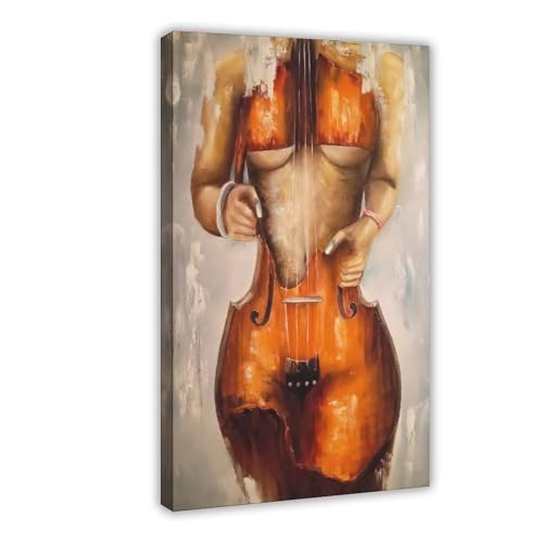 QIENAZIO Musik-Wanddekoration, Cello- und Frauen-Poster, 1 Leinwand, Wandkunst, Poster und Drucke, Raum, ästhetisch, Schlafzimmer, Büro, Dekoration, 60 x 90 cm QIENAZIO Musik-Wanddekoration, Cello- und Frauen-Poster, 1 Leinwand, Wandkunst, Poster und Drucke, Raum, ästhetisch, Schlafzimmer, Büro, Dekoration, 60 x 90 cm von QIENAZIO