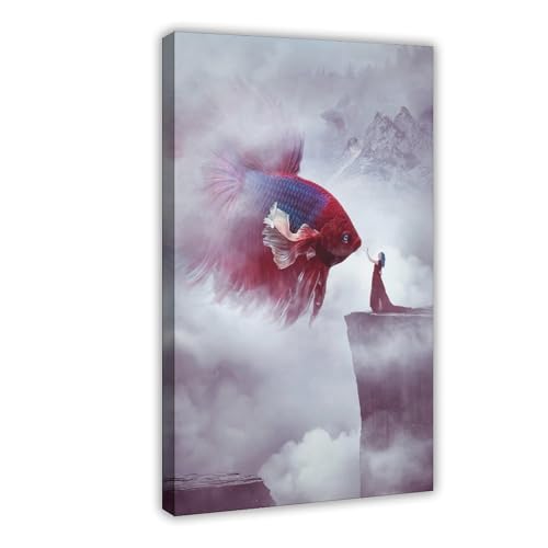 QIENAZIO Ölgemälde-Poster, Motiv: surreale Frau, Wandkunst, Poster und Drucke, Raum, ästhetisch, Schlafzimmer, Büro, 50 x 75 cm QIENAZIO Ölgemälde-Poster, Motiv: surreale Frau, Wandkunst, Poster und Drucke, Raum, ästhetisch, Schlafzimmer, Büro, 50 x 75 cm von QIENAZIO