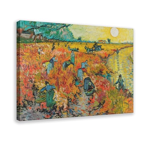 QIENAZIO Vincent Van Gogh – Die roten Weinberge von Arles auf Leinwand, Poster und Drucke, ästhetische Raumdekoration, 60 x 90 cm QIENAZIO Vincent Van Gogh – Die roten Weinberge von Arles auf Leinwand, Poster und Drucke, ästhetische Raumdekoration, 60 x 90 cm von QIENAZIO