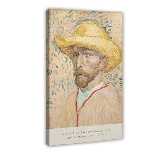 QIENAZIO Vincent Van Gogh Poster, Selbstporträt mit Strohhut, Leinwand, modernes Poster, Wandkunst, Dekordrucke, Gemälde, Wohnzimmer, Schlafzimmer, Dekoration, 50 x 75 cm QIENAZIO Vincent Van Gogh Poster, Selbstporträt mit Strohhut, Leinwand, modernes Poster, Wandkunst, Dekordrucke, Gemälde, Wohnzimmer, Schlafzimmer, Dekoration, 50 x 75 cm von QIENAZIO