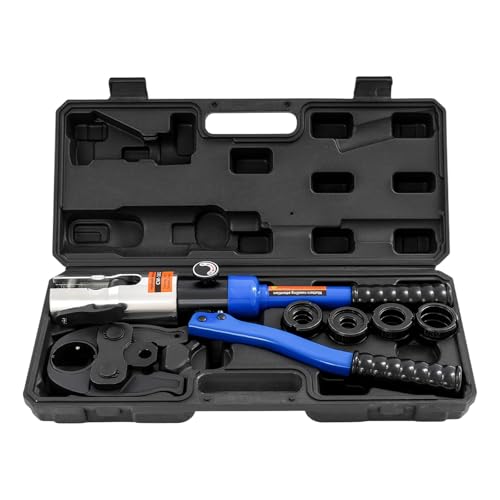 QIERF Hydraulische Crimpzange Hydraulisches Werkzeug Fachhydraulische Klemmvorrichtung U16, U20, U25, U32 für Aluminium-Kunststoff-Rohre, Blau von QIERF