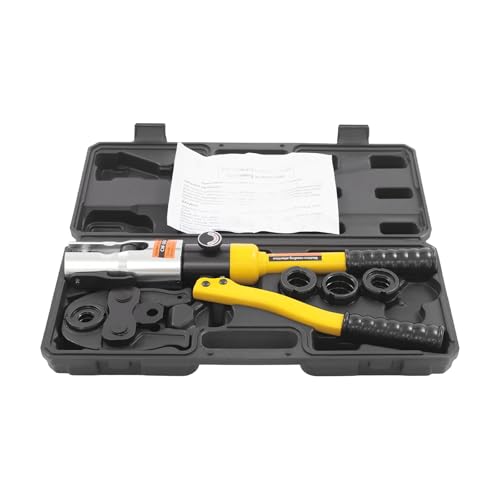 QIERF Hydraulische Crimpzange Hydraulisches Werkzeug Fachhydraulische Klemmvorrichtung U16, U20, U25, U32 für Aluminium-Kunststoff-Rohre, Gelb von QIERF