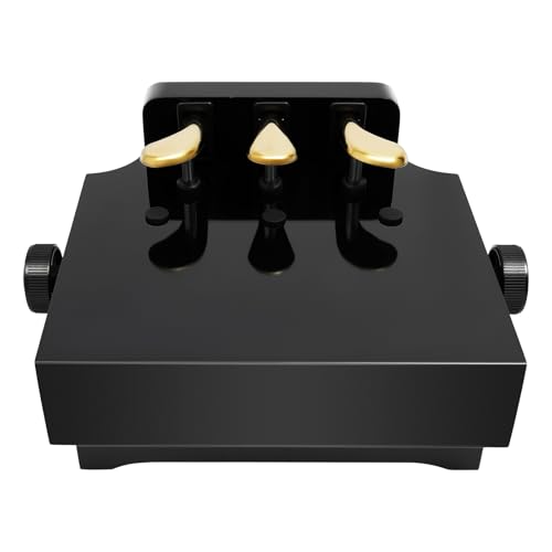 QIERF Klavier Pedal Extender Pedaleffekt Bank Pedalverlängerung mit 3 Pedale für Kinder 4-12 Jahre 13.5-23cm Höhenverstellbar für Elektronisches Klavier, Flügel, Digitalpiano, Schwarz von QIERF