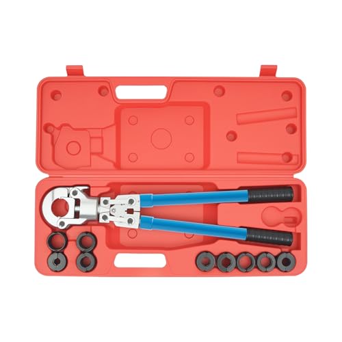 QIERF Profi Presszange V-Kontur und TH-Kontur Handpresszange Kupferrohr Presszange Verbundrohr mit um 360° Drehbarem Kopf, V12 V15 V18 V22 V28 und TH16 TH20 TH26 TH32 von QIERF