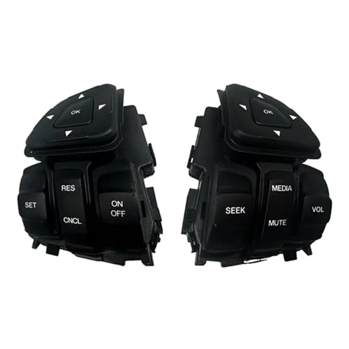 Multifunktions-Lenkrad Steuertaste BT4T-9E740-AFW Lenkrad Tempomat Radio Control Schalter Multifunktions Taste Für Ford Für Edge 2011-2015 Für Explorer 2011 2012-2018(1 Paar) von QIFANB