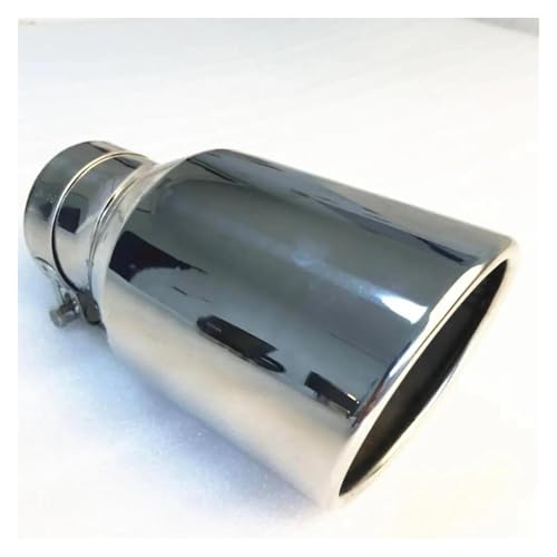 Auspuff Schalldämpfer Automobil-Schalldämpfer Modifiziertes Endrohr Edelstahl Silber Großes Kaliber 114 Universeller Heckhals Schräger Auspuffkopf Leicht Endrohre & Endrohrteile(63MM IN-115MM OUT) von QIFHFBA