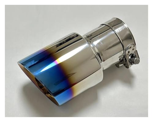 QIFHFBA Auspuff Schalldämpfer 1 Auspuffrohr Endrohrschalldämpfer Scharfes Heck Universeller Edelstahl Gerade Kante Ausgestellt Blau 114 Mm 101 Mm 89 Mm Endrohre & Endrohrteile(60mm-89mm) von QIFHFBA