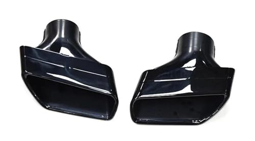 QIFHFBA Auspuff Schalldämpfer 1 Paar 304 Edelstahl Auto Auspuff Spitze Schalldämpfer Spitze Quadratische Düse Design Auspuffrohr Für G30 G31 G32 530i 540i Endrohre & Endrohrteile(Black Type B) von QIFHFBA