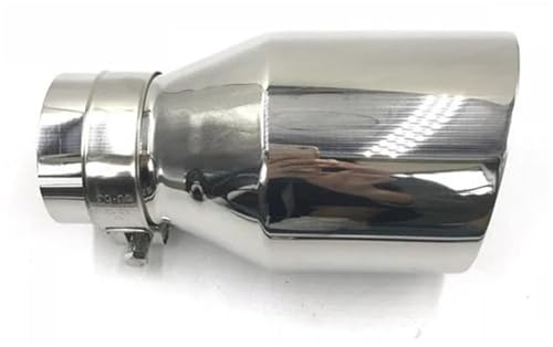 QIFHFBA Auspuff Schalldämpfer 1 Stück Einlass 63 Mm Auslass 90 Mm Auto Schrägschnitt Universalspitze Auspuffspitze 304 Edelstahl Chromrohr Endrohre & Endrohrteile(57MM IN 89MM Out) von QIFHFBA