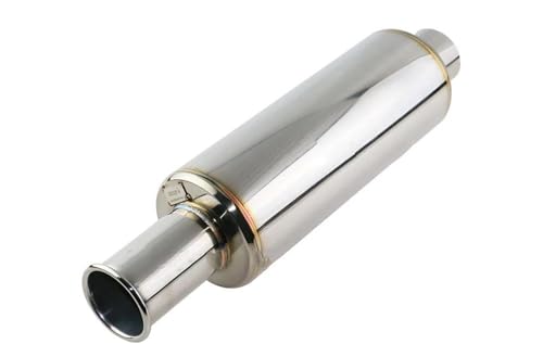 QIFHFBA Auspuff Schalldämpfer Auspuff Schalldämpfer Rohr Auto Resonator 63mm Rennen Löffel Platte Schalldämpfer Universal Endrohre & Endrohrteile von QIFHFBA