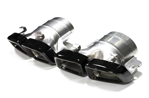 QIFHFBA Auspuff Schalldämpfer Auto Edelstahl Auspuff Tip Muffler Spitze Auspuff Düse Endrohr Für Benz Für ML63 Für W166 GLX166 2014-2015 Endrohre & Endrohrteile(Schwarz) von QIFHFBA