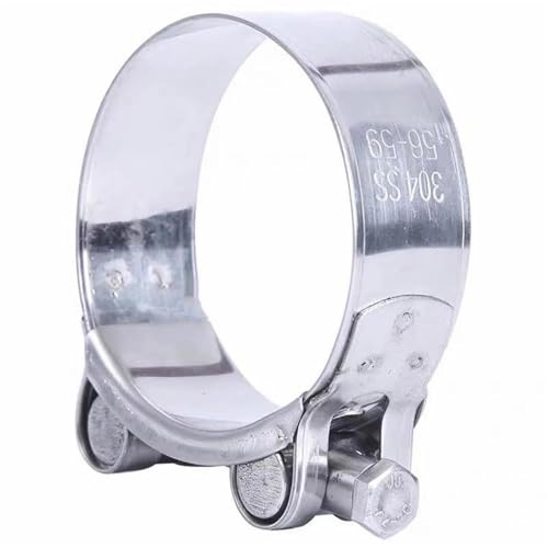 QIFHFBA Auspuff Schalldämpfer Automobil- Und Motorrad-Auspuffrohr Aus Edelstahl Stahlrohr Schlauchschelle Fester Clip Universelle Rohrschelle Endrohre & Endrohrteile(122-130MM) von QIFHFBA