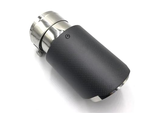 QIFHFBA Auspuff Schalldämpfer EIN Stück Kohlefaserbeschichteter Edelstahl Universal-Auto-Auspuffrohrspitze Endrohr-Autoauspuff Endrohre & Endrohrteile(54MM IN-89MM Out) von QIFHFBA