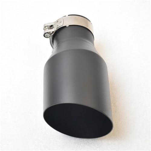 QIFHFBA Auspuff Schalldämpfer Edelstahl-Fahrzeugumbau Universeller Schwarzer Schalldämpfer Heckhals Auto-Modifikation Auspuffrohr Für E90 W222 Endrohre & Endrohrteile(63MM IN 101MM Out) von QIFHFBA
