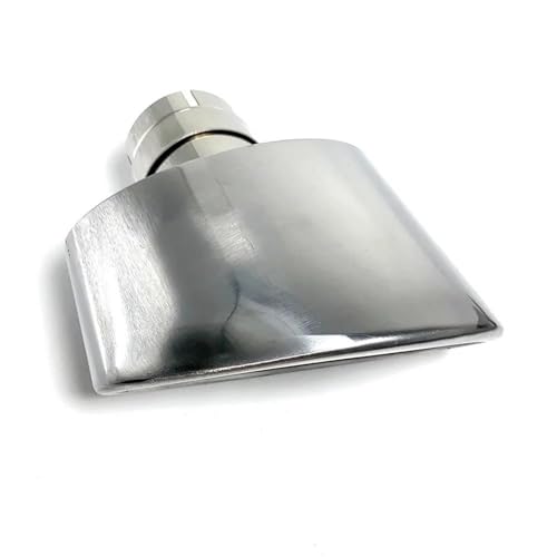 QIFHFBA Auspuff Schalldämpfer Universal-Auspuff-Endrohr 150 Mm Auslass Gerolltes Ovales Schräges Schalldämpfer-Endrohr 1 Stück Edelstahl 304 Endrohre & Endrohrteile(48mm-150mm Left) von QIFHFBA