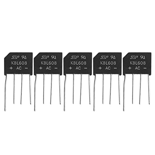 QIIIMSLSS 5 Stück KBL608 DIP KBL608 6A 800V Diodenbrücken-Gleichrichter von QIIIMSLSS