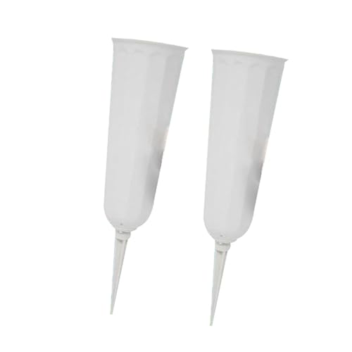 QIIIMSLSS Paket mit 2 Gedenkvasen für den Außenbereich, für Grab, Spezifikationen, Befestigung, künstliche Blumen, Vase, Blumentopf, Basis aus Kunststoff von QIIIMSLSS