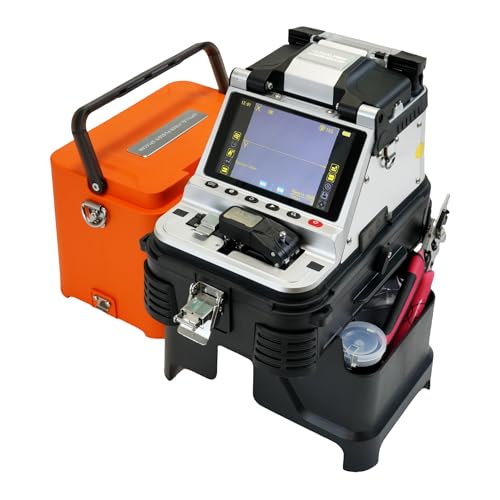 QIIRUN AI-20 Fusion Splicer Glasfaser Spleißgerät mit neu entwickeltem elektrischem Faserschneider, LWL Spleißgerät Kit AI-20 Upgrade von AI-10A mit 6s Spleißen 15s Aufheizen OPM VFL 7800mAh Akku von QIIRUN