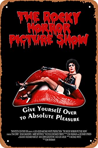 QIIXIIP The Rocky Horror Picture Show Filmposter Retro Metallschild Vintage Blechschild für Wanddekoration Cafe Bar Büro Zuhause Kunst Schild Geschenk 30,5 x 20,3 cm von QIIXIIP