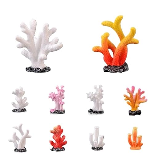 QIJIAYU Korallendekoration for Selbermachen, niedliche Mini-Aquarium-Dekoration aus Buntem Kunstharz, kleine Ornamente, Geschenke for Kinder und Freunde (Size : B-5) von QIJIAYU