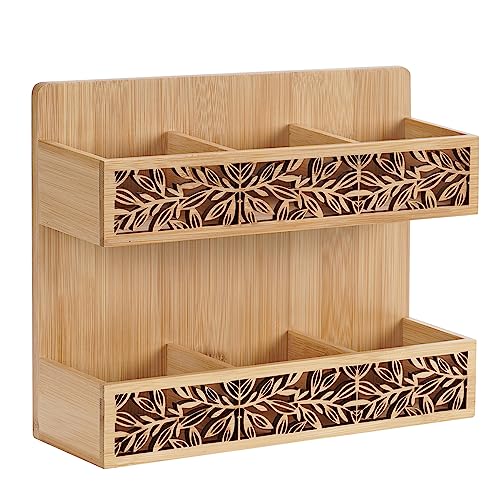 QILICHZ Teebeutelhalter, Bambus-Tee-Organizer für Teebeutel, Wandmontage, Teebeutel, Organizer, Teehalter für Teebeutel, Organizer für Tisch oder Wand QILICHZ Teebeutelhalter, Bambus-Tee-Organizer für Teebeutel, Wandmontage, Teebeutel, Organizer, Teehalter für Teebeutel, Organizer für Tisch oder Wand von QILICHZ