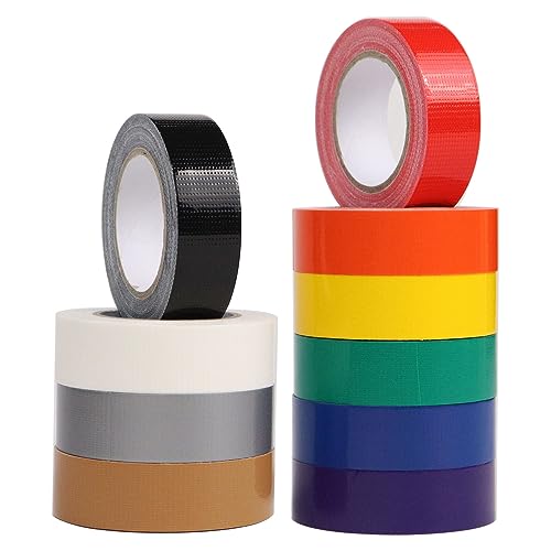 QILIMA Mehrfarbig Panzertape Reparaturband 19 mm x 9.14 m, 10 Rollen von QILIMA