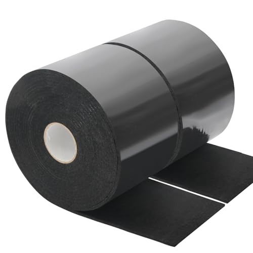 QILIMA 2 Rollen Schwarz Filzband Selbstklebend 100MM X 5.12M Filzgleiter Selbstklebend für Langlebige Langlebige Möbelgleiter, Geräuschreduktion und Bodenschutz in Ihrem Zuhaus von QILIMA