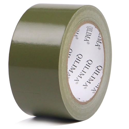 QILIMA Panzertape extra stark, 25.1 m x 50 mm – Wasserdichtes Reparaturband für innen & außen gewebeverstärktes Reparaturband, 1 Rollen (Olivgrün) von QILIMA