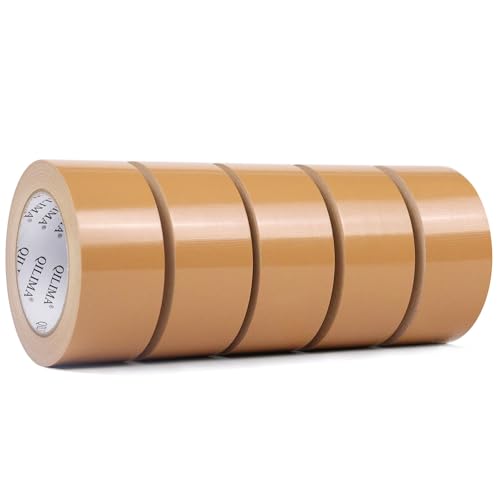 QILIMA Panzertape Braun Reparaturband 48 mm x 27 m, 5 Rollen von QILIMA