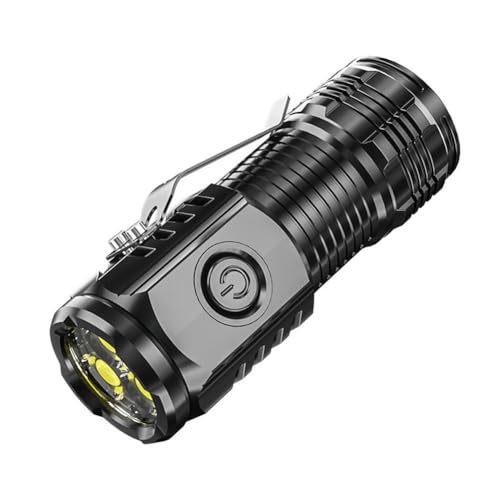 QILTON Mini-Taschenlampe, starkes Licht, wiederaufladbar, tragbar, für den Außenbereich, leistungsstarke Beleuchtung mit großer Reichweite von QILTON