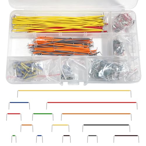 350 Stück Jumper Wire Set, Breadboard Jumper Kabel Kit, 14 Verschiedene Längen Sortiert Male zu Male mit Plastikbox (350) von QILUCKY
