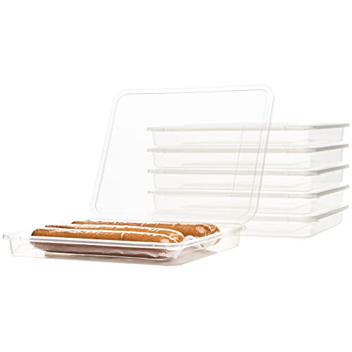 QILZO® 6 Behälter für Scheiben Wursthalter Wurst Käsekonservierung Stapelbarer hermetischer Behälter Kühlschrank-Organizer Wurst Aufbewahrung von Lebensmitteln von QILZO