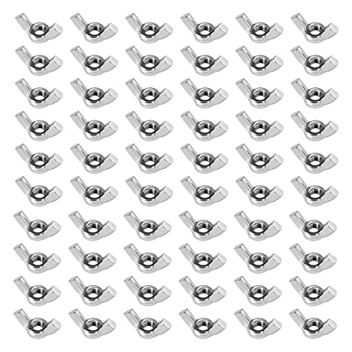 QIMEI-SHOP Flügelmutter M6 Flügelmuttern Edelstahl 304 Flügelschrauben Wing Nut Metric Thread für Hardware Heimwerker DIY 80 Stück von QIMEI-SHOP